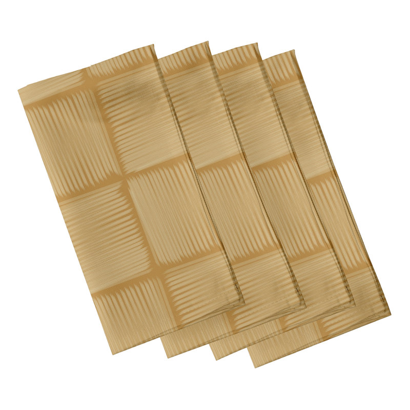 Ensemble de serviettes 4 pièces, L 18 po x L 18 po, Or