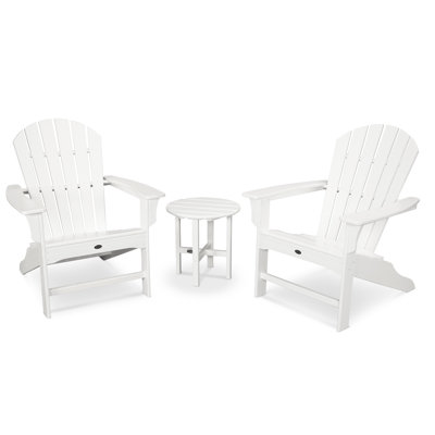 POLYWOOD Yacht Club Shellback 3-Piece Adirondack Set by Trex Outdoor