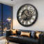 Solid Wood Skeleton Wall Clock-1556344456