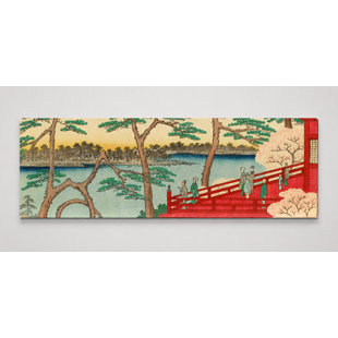 Kiyomizu Hall and Shinobazu Pond, Ueno (1856) — Panoramic Canvas Wall Art