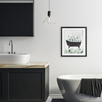 «Eucalyptus Leaves Bathaign», reproduction encadrée sous verre