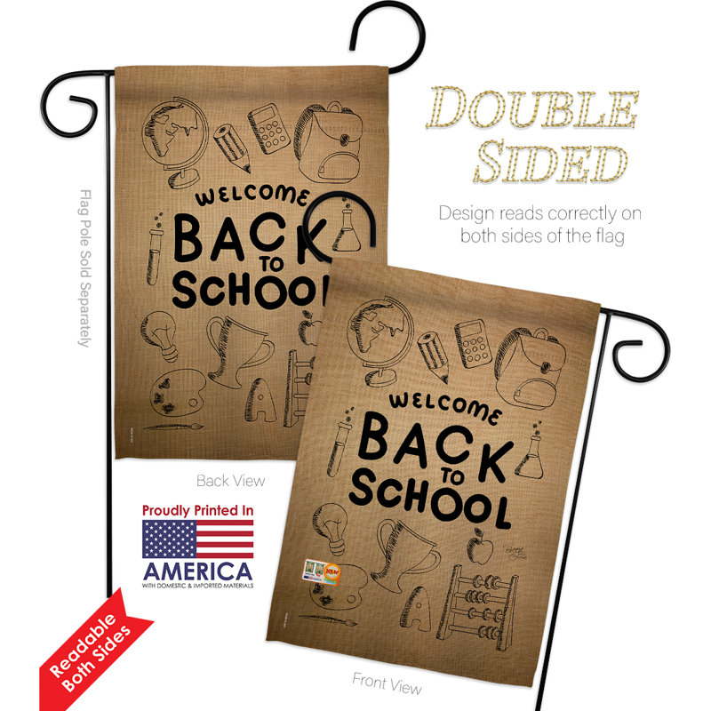 Double Sided 18.5'' H x 13'' W Polyester Flag Set