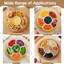 Ensemble de sauces, assiette à dîner compartimentée de 11 pouces, 6 assiettes à hors-d'œuvre détachables, assiette à fruits ronde compartimentée