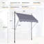 Auvent 100% pare-soleil - tissu rétractable pour terrasse et balcon 78 po x 47 po