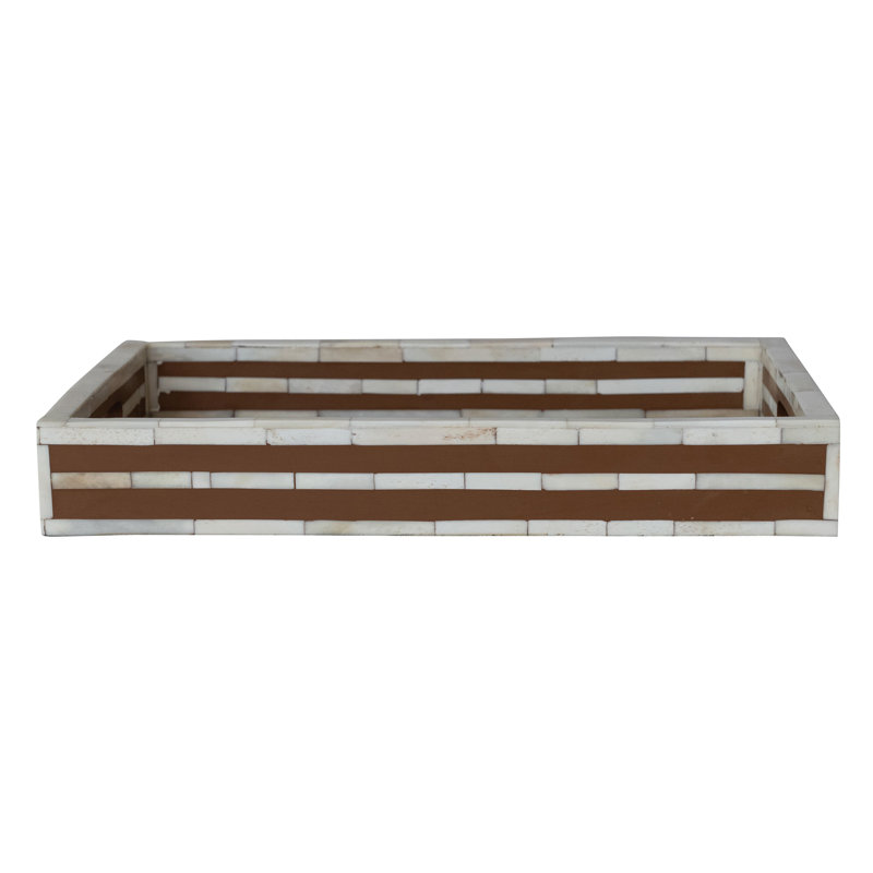 Inlaid Serving Tray With Handles