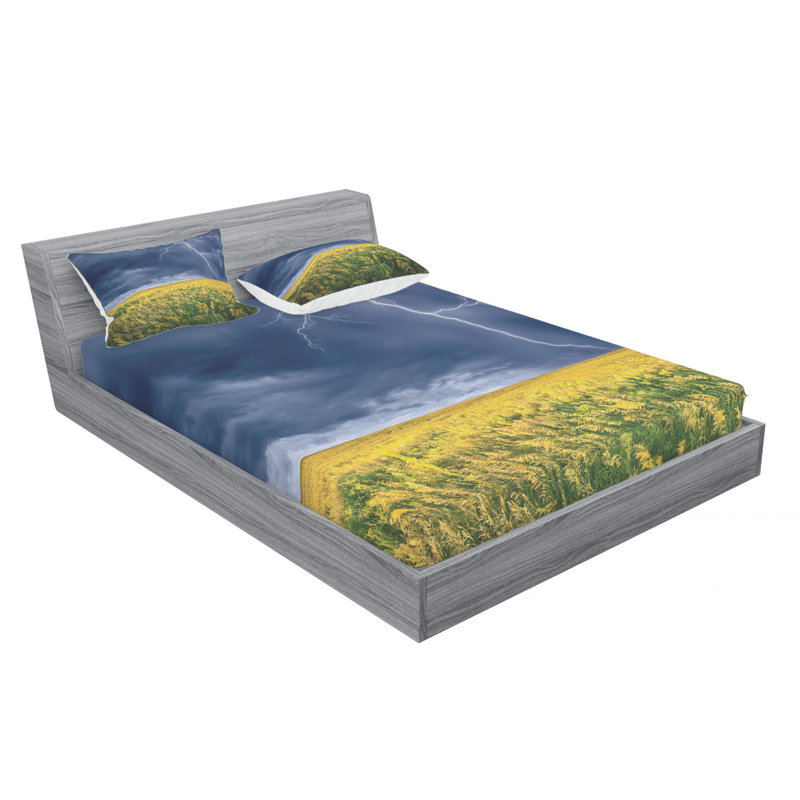 Microfiber Sheet Set, Queen Sheet Set with Fitted Sheet