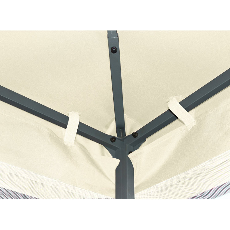 Atalee Dakota Fields Fabric Screen for Gazebo, White