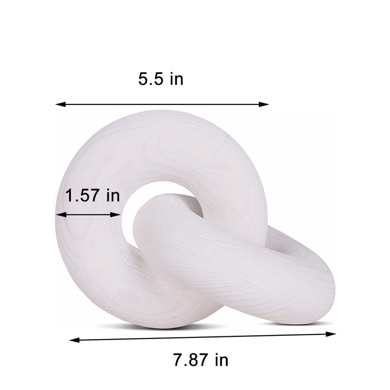 Dinara Abstract Figurines & Sculptures, White