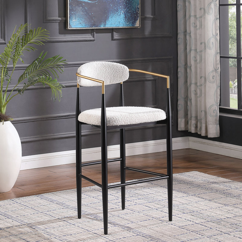 Tabouret de bar (ensemble de 2), Beige / polyester, 1
