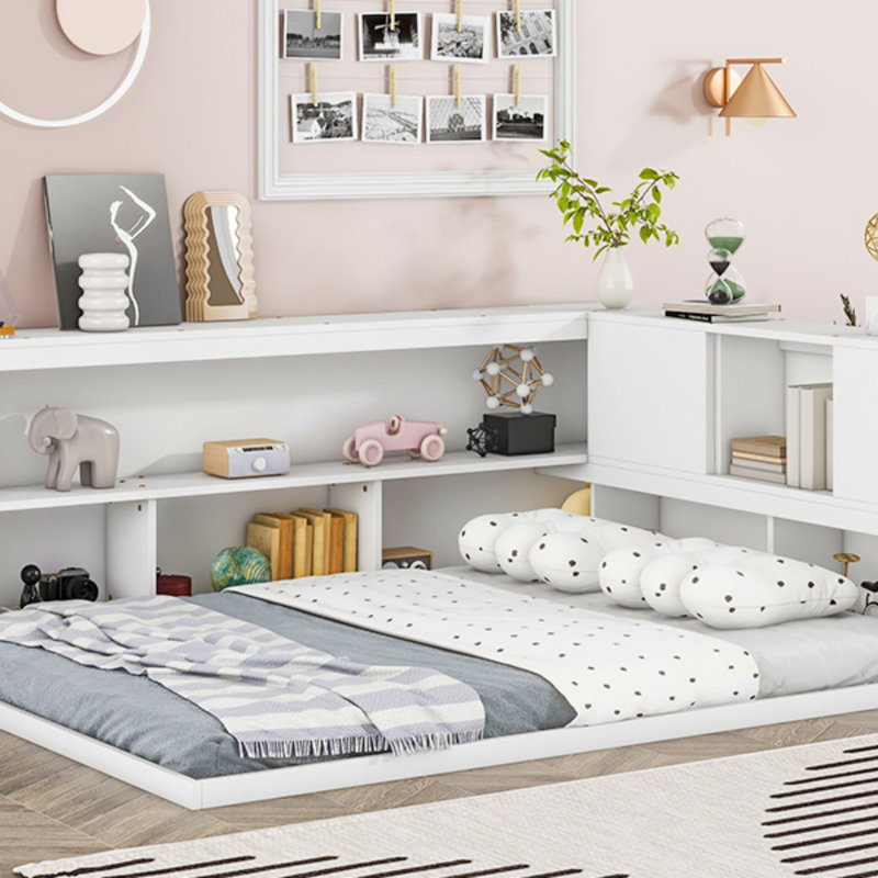 Dorland Bookcase Bed, White