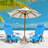 5-position Folding Beach Chair With Backpack Straps, Cup Holder & Storage Pockets