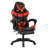 Inbox Zero Adjustable Reclining Ergonomic Swiveling PC & Racing Game Chair in Black/Red