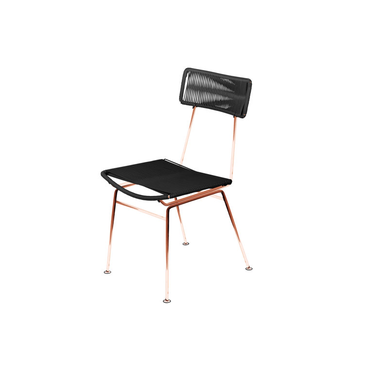 Chaise Hapi, Noir / Cuivre