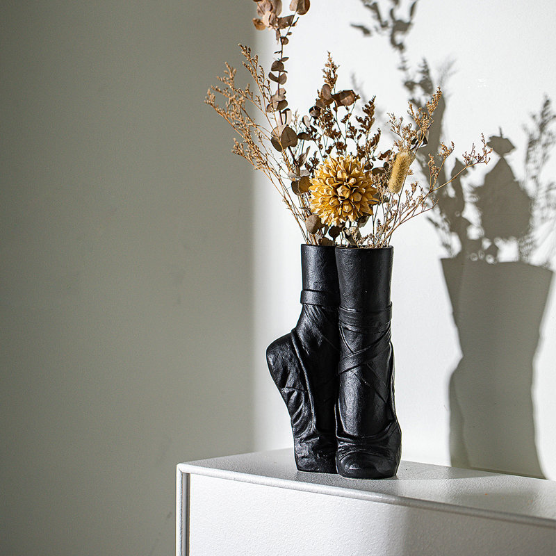 Lashea Handmade Ceramic Table Vase, Black
