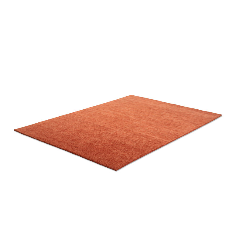 Rectangular Uniform Color Wool Hand Woven Area Rug, Rectangle 70cm x 140cm