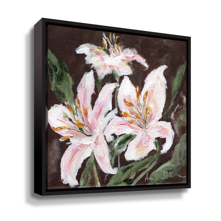 Winston Porter Stargazer Lily Trio On Canvas Print | Wayfair