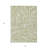 3' X 5' Artichoke Green And Ivory Floral Washable Indoor Outdoor Area Rug