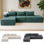 Canapé en chenille 3 pièces sans assemblage requis-1444343842-1444343853-1444343854