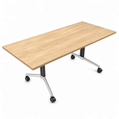 6 Person Foldable Mobile Training Table, Modular Conference Table