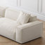 Canapé modulaire en velours blanc-137004222