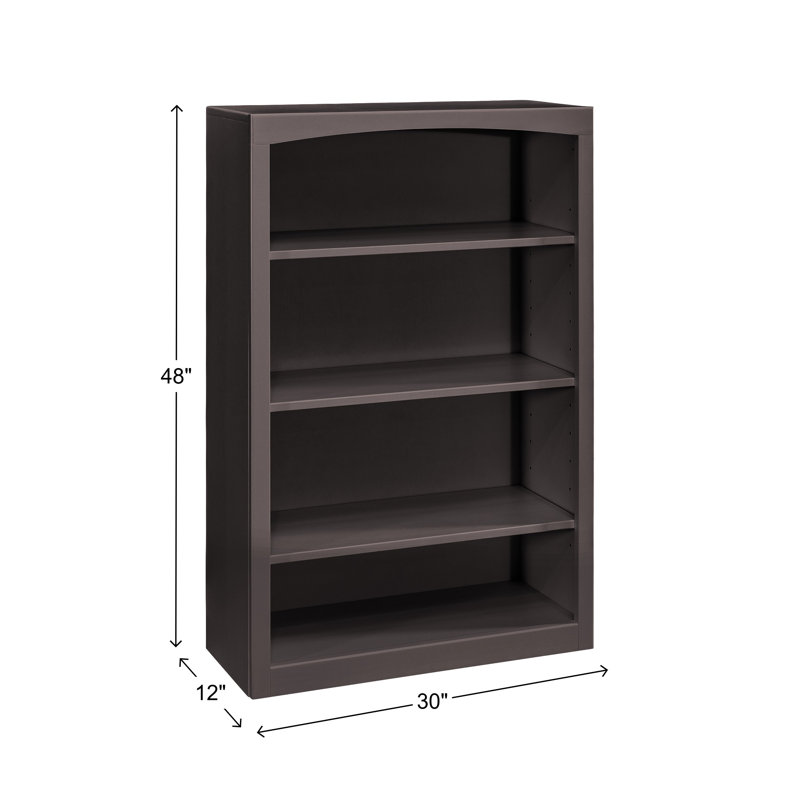 Bibliothèque classique Ossy, (4 tablettes) H 48 po x l 30 po x P 12 po, Noir uni