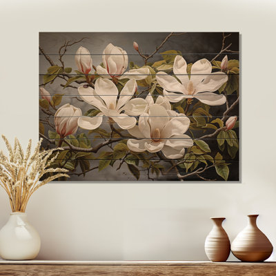 " White Green Magnolias Magnolia Serenity "