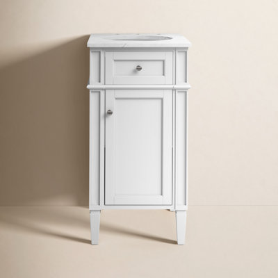 Rivers 18'' Single Bathroom Vanity with Marble Top