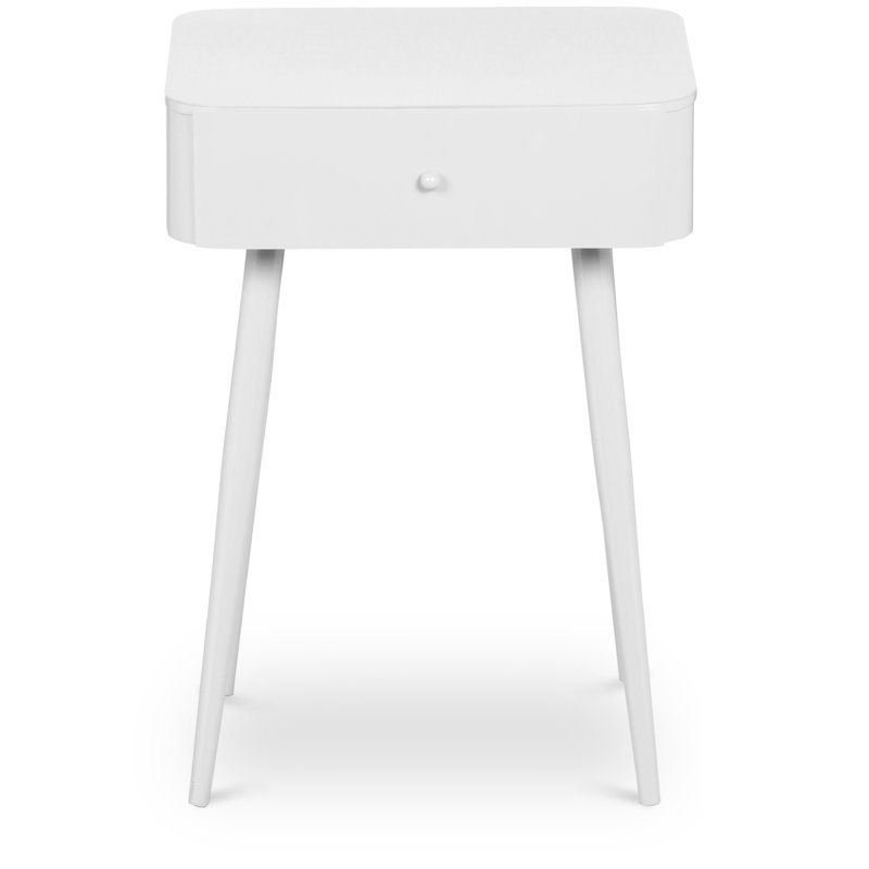 Rylan 1 - Drawer Iron Nightstand, White