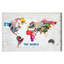 Hipster Mapa Mundi - impression sur toile tendue-17912752-67049765