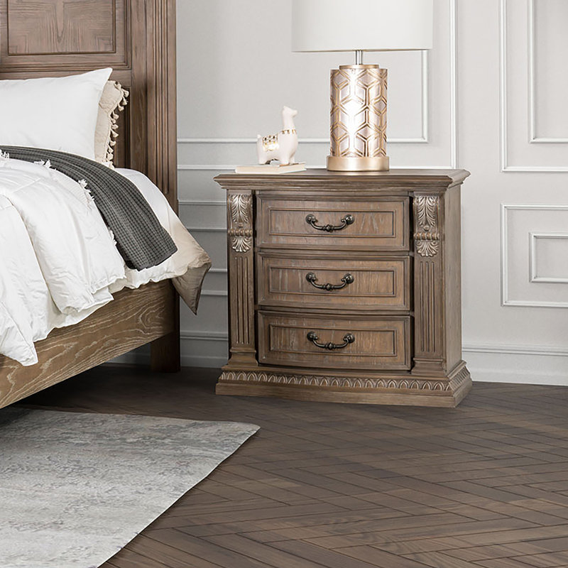 Indery 3-Drawer Nightstand