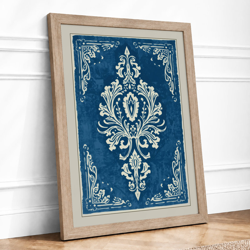 Ornamental Damask Art Deco - Print, Oak, A3 - 42.0 x 29.7 cm