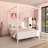 Queen Size Canopy Platform Bed with Headboard and Footboard,Slat Support Leg-1853164430