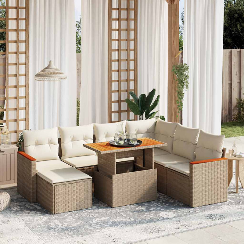 Ensemble de canapé de jardin Vidaxl PE