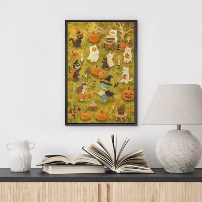 Mignon fantôme, impression sur toile encadrée, décoration murale d'Halloween