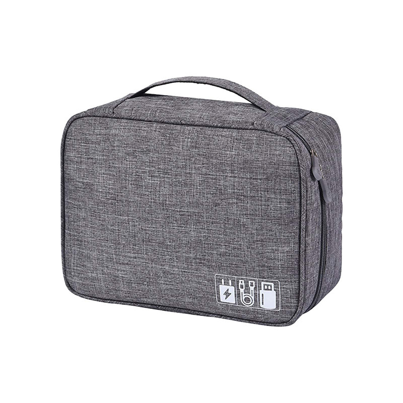 Backpack Digital Bag Multi-function Data Cable Storage Bag Mobile Power Headset Storage Bag, Gray