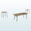 Ensemble de tables 3 pièces Alamo
