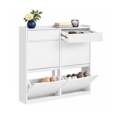 16 - Pair Flip Down Shoe Storage