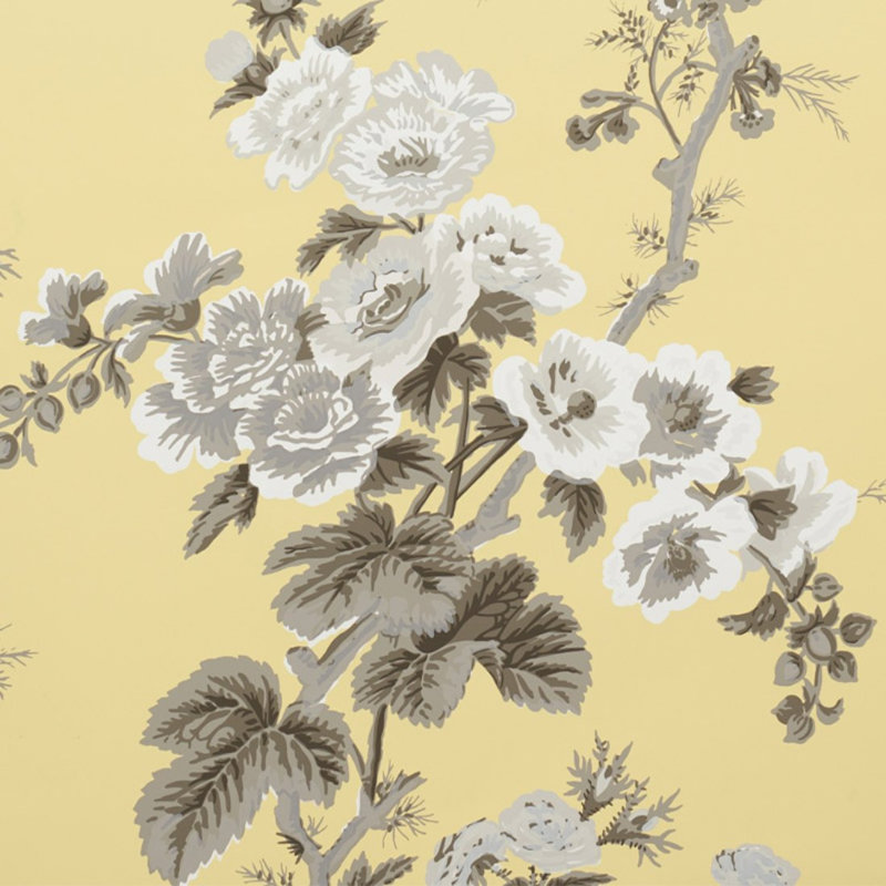 Papier peint Pyne Hollyhock, Bouton d'or