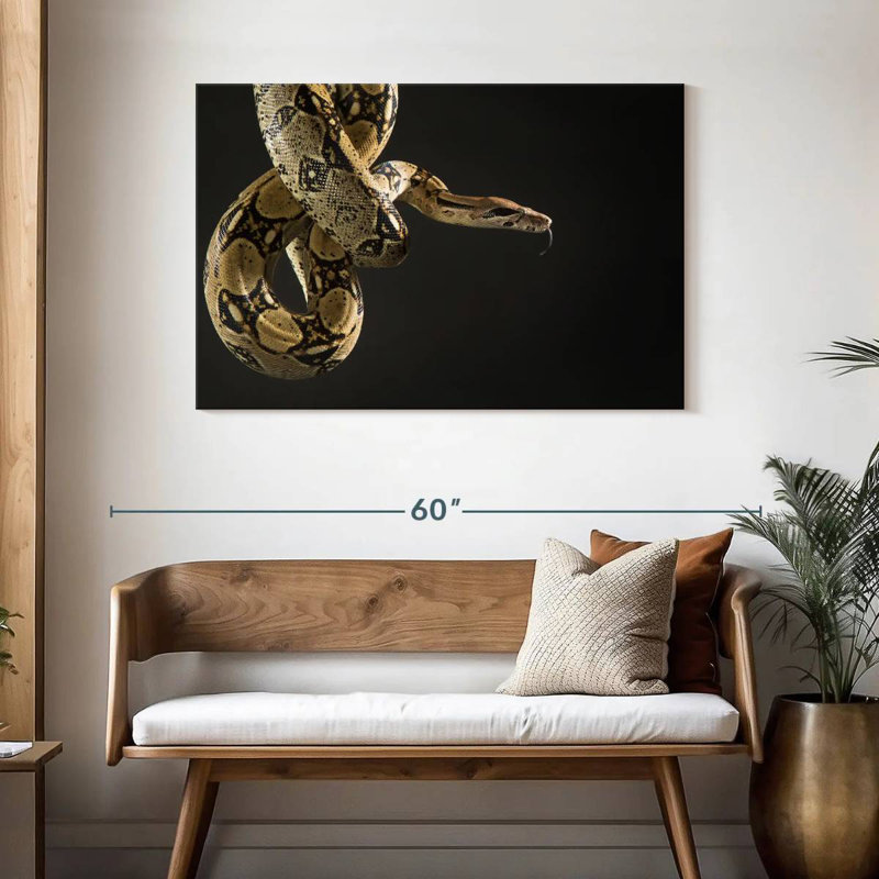 Brampt Hanging Brown Snake, 30" H x 45" W