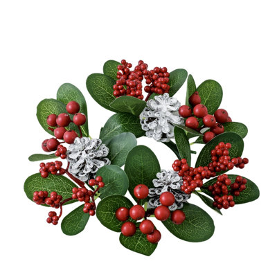 Christmas Simulation Red Fruit Candles Aromatherapy Candle Holders Decorative Items Small Flower Rings Ornaments