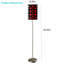 Lampe sur pied en métal de 66 pouces de hauteur, design rétro avec abat-jour rouge et noir-1689799103