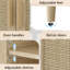 Armoire de rangement naturelle de 70 po avec tablettes réglables, convient au décor du salon, portes décoratives élégantes à surface facile à nettoyer, tablettes différentes, utilisation multifonctionnelle à la maison-242205444-242205445
