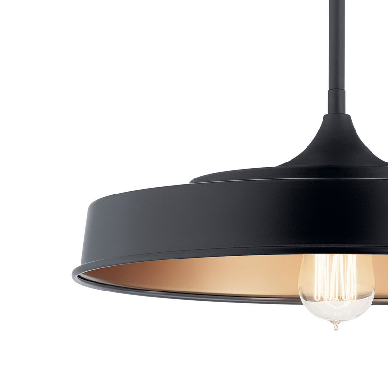 Elias Glass Semi Flush Mount, Black