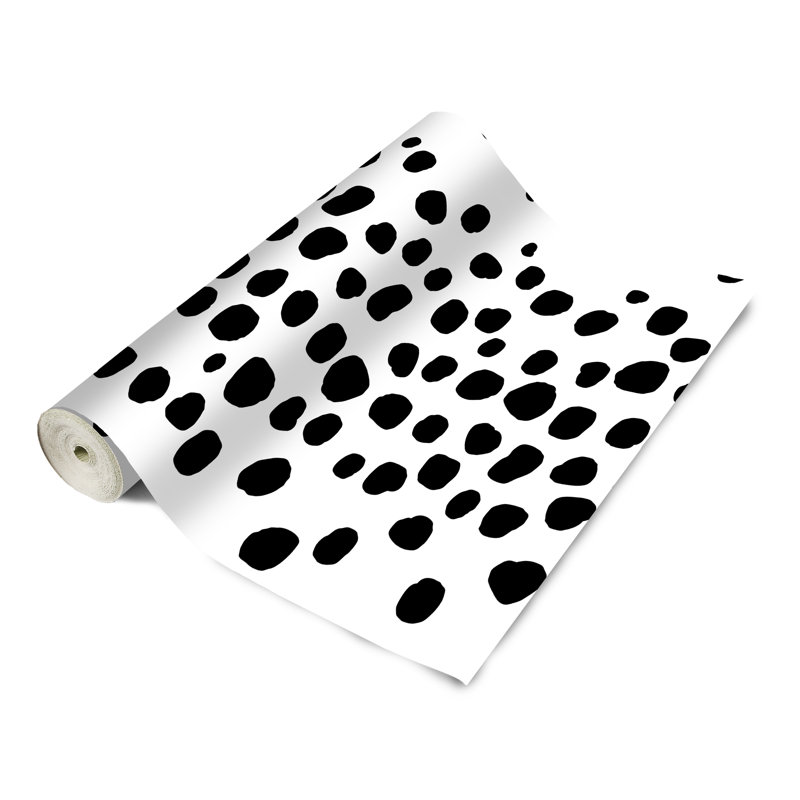 Panneau de papier peint Burnsdale, L 24 po x L 48 po, Noir / blanc