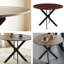 Table de salle à manger 42,1 "Mid-Century pour 4 à 6 personnes avec plateau rond en MDF, table de salle à manger à piédestal, table basse de loisir, pieds croisés-1648488481
