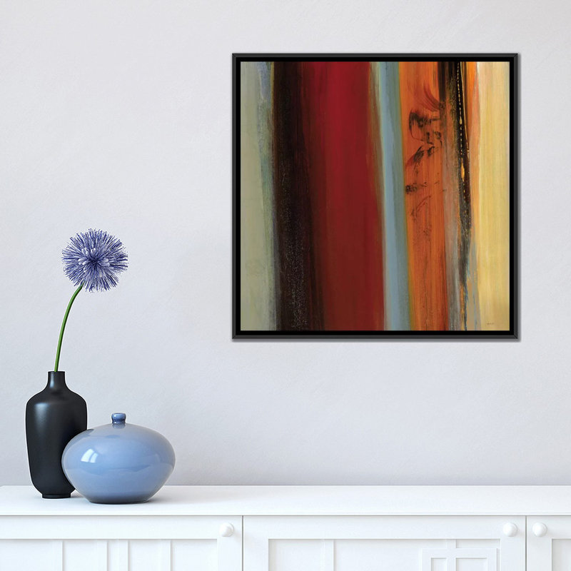 «District I», reproduction sur toile, H 18 po x l 18 po x P 1,5 po, Toile avec cadre noir, Pas de tapis