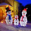 Décoration de Noël en forme de famille de bonhomme de neige en 2 dimensions