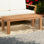 Table basse d'extérieur en bois de teck massif Magdaleno