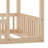 Aurey Wooden House Shaped Floor Bed With Fence And Wood Slatted Foundation-1944726843
