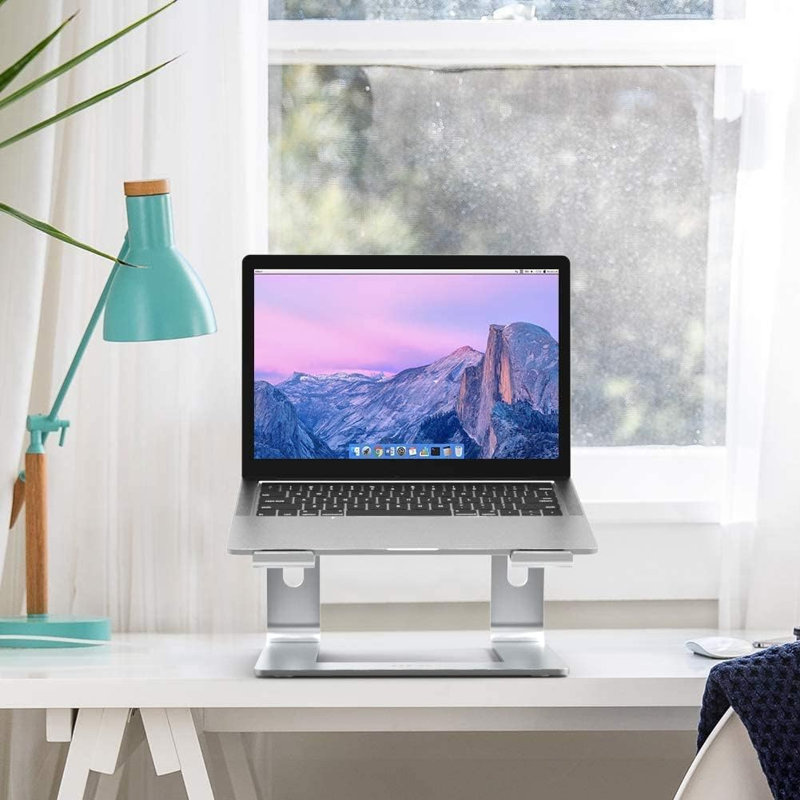 LS03 Aluminum Laptop Stand, Ergonomic Detachable Computer Stand,Silver